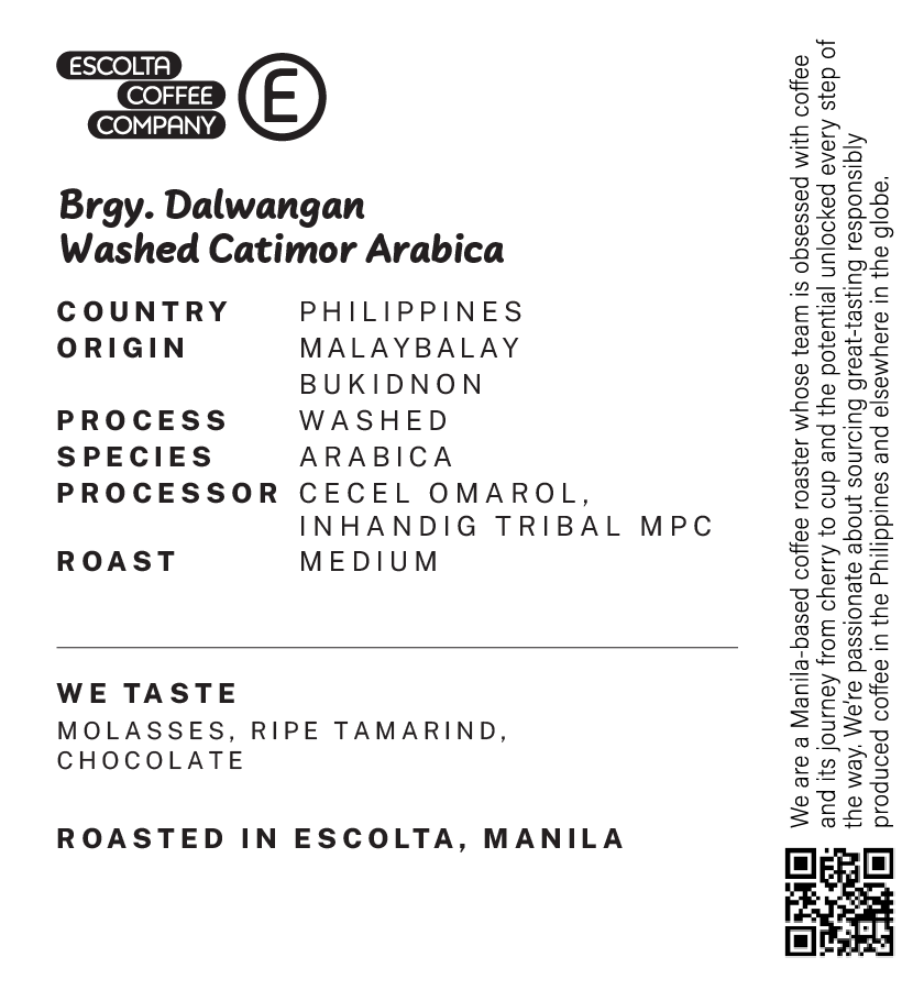 Brgy. Dalwangan, Washed Catimor Arabica - Cecel Omarol (ITMPC)