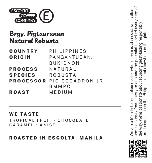 Brgy. Pigtauranan Natural Robusta - Pio Secadron Jr. / BMMPC