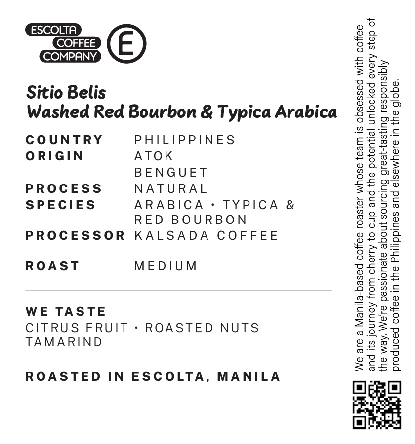 Sitio Belis Washed Red Bourbon & Typica Arabica - Kalsada Coffee