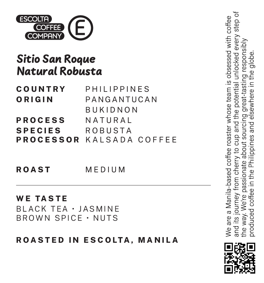 Sitio San Roque Natural Fine Robusta - Kalsada Coffee