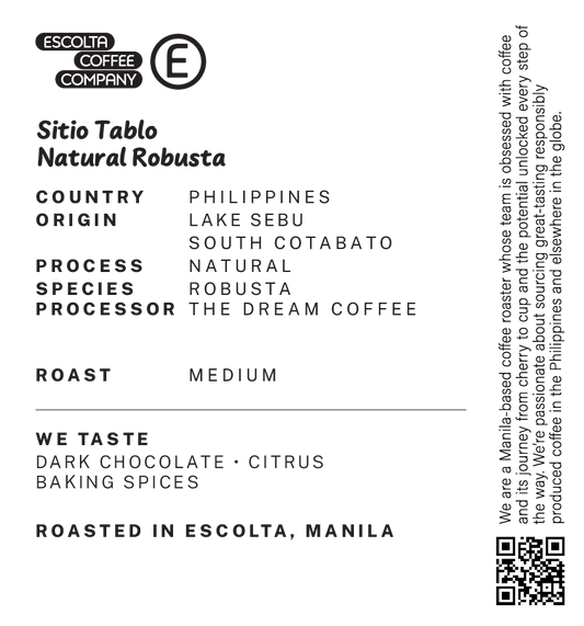 Sitio Tablo, Brgy. Lamdalag Natural Fine Robusta - The Dream Coffee