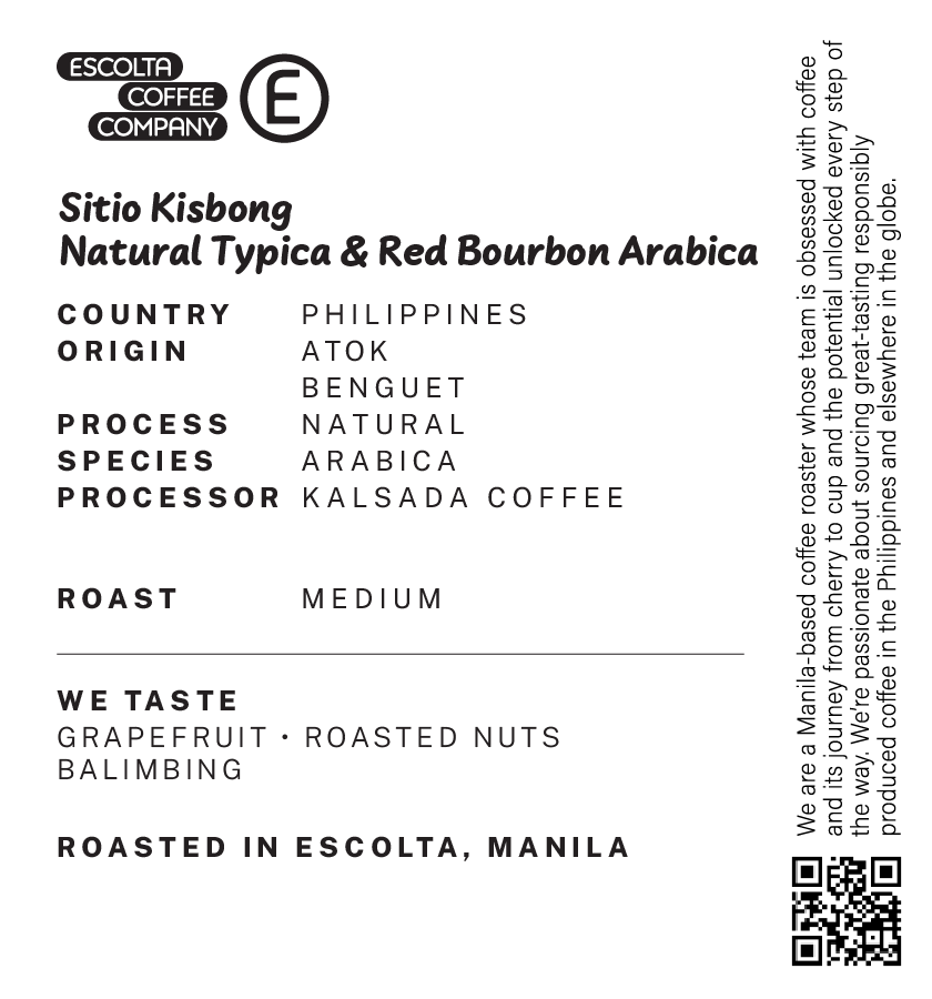 Sitio Kisbong Natural Typica/ Red Bourbon - Kalsada Coffee