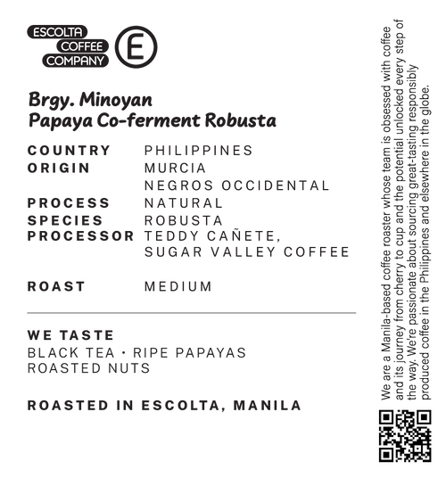 Brgy. Minoyan Sugar Valley Papaya Co-ferment - Sugar Valley Coffee
