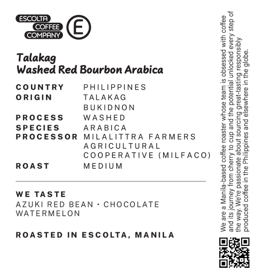Talakag Washed Red Bourbon Arabica - Milalittra (MILFACO)