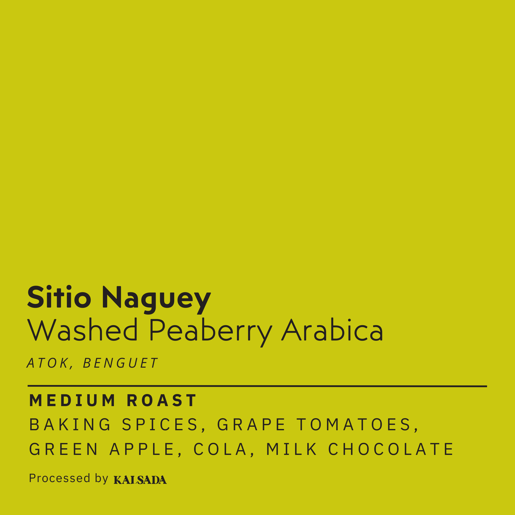 Sitio Naguey Washed Peaberry Arabica