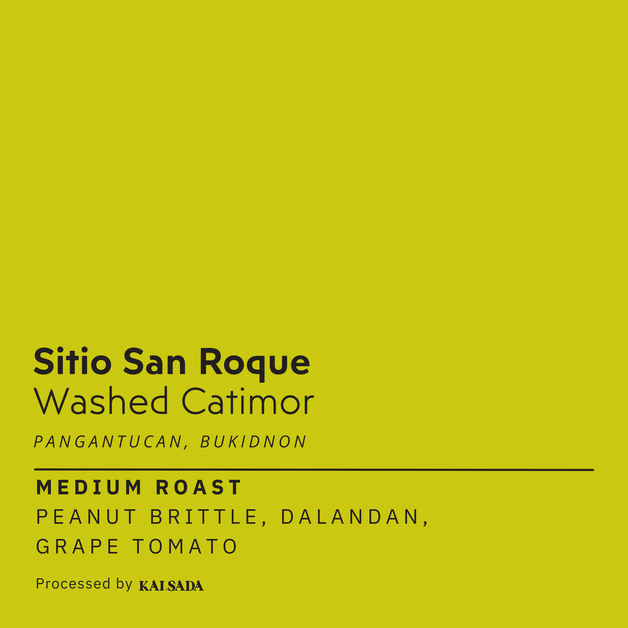Sitio San Roque Washed Catimor Arabica